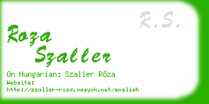 roza szaller business card